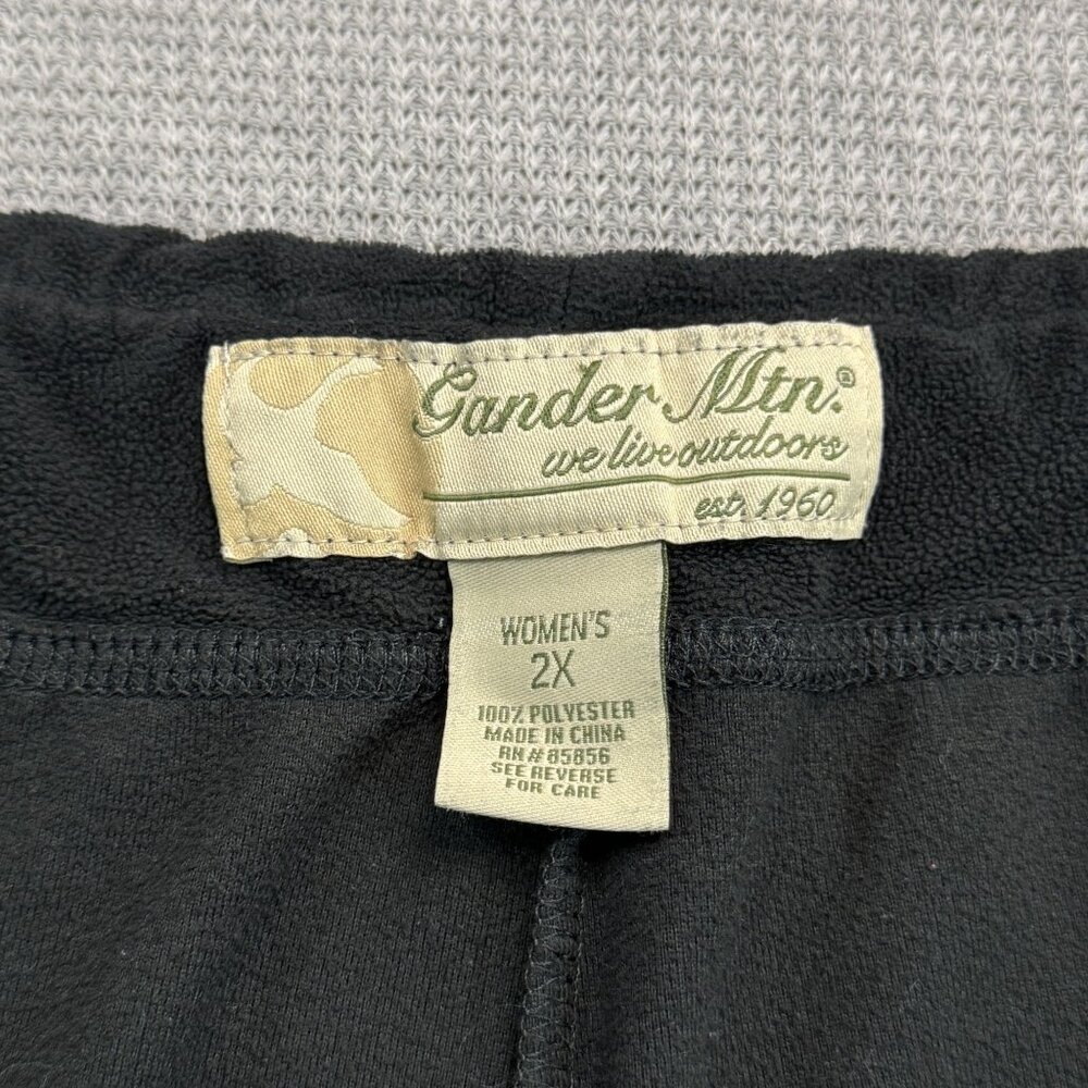 Gander Mountain Womens  Size 2X Fleece Pants Black Drawstring Waist Lounge Pants - Picture 7 of 13